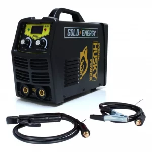 Soldadora inverter Swedish Husky PowerGE-201 negra y amarilla 60Hz 110V/220V